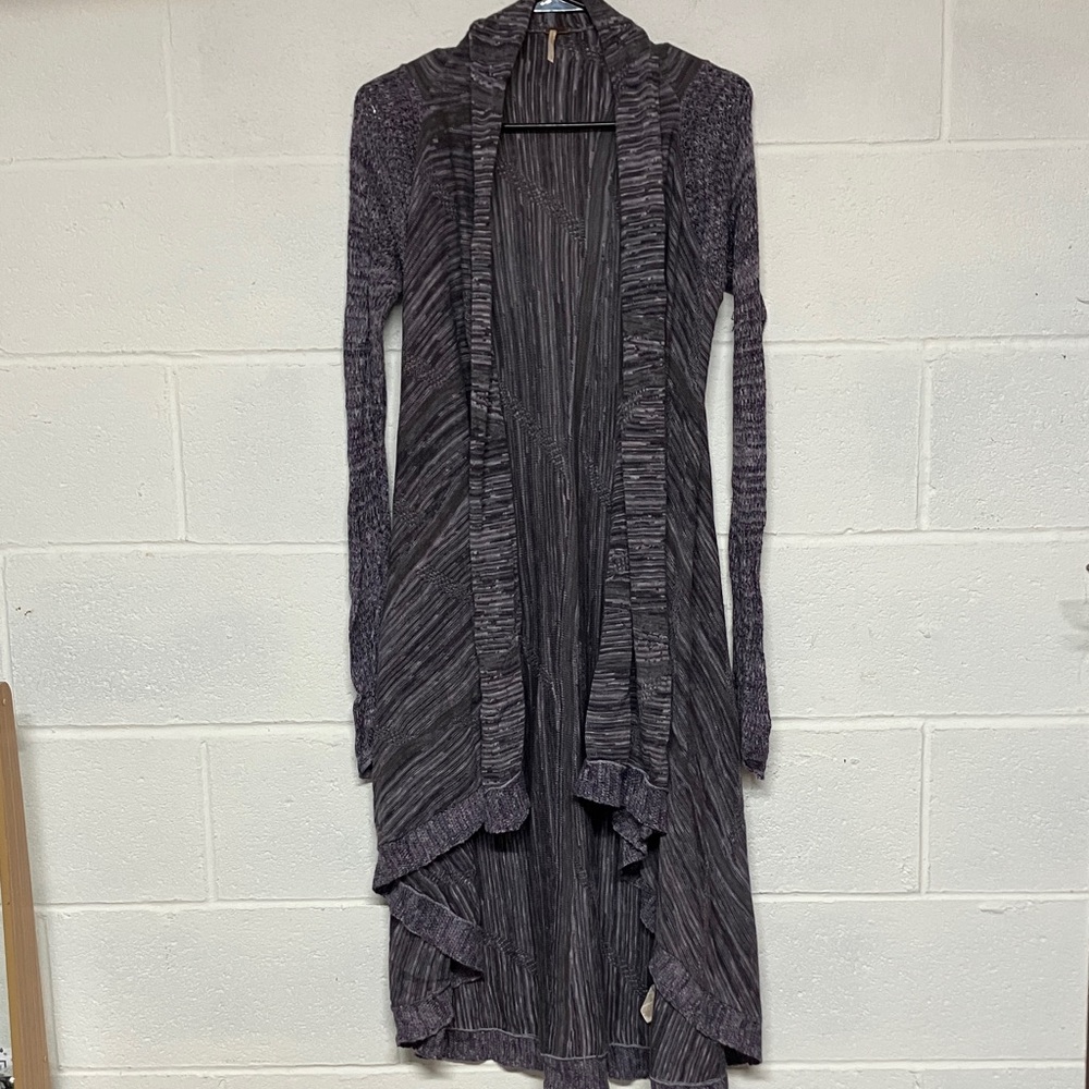 Free People Purple Cardigan Sweater